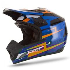 Capacete Cross Th1 Attack Corse fundo Branco Capacete Cross Th1 Attack Corse fundo Branco