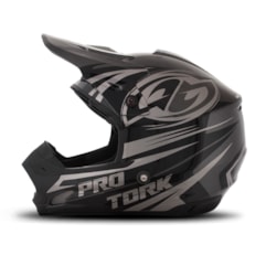 Capacete Cross Th1 Fast Lap Preto e Cinza Capacete Cross Th1 Fast Lap Preto e Cinza