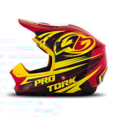 Capacete Cross Th1 Fast Lap Vermelho e Amarelo Capacete Cross Th1 Fast Lap Vermelho e Amarelo