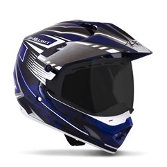 Capacete Cross TH1 Vision Adventure Azul/Branco VIS.FUME Capacete Cross TH1 Vision Adventure Azul/Branco VIS.FUME