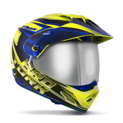 Capacete Cross TH1 Vision Adventure VIS. CROMADA Capacete Cross TH1 Vision Adventure VIS. CROMADA