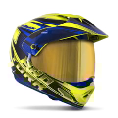 Capacete Cross TH1 Vision Adventure VIS. DOURADA Capacete Cross TH1 Vision Adventure VIS. DOURADA
