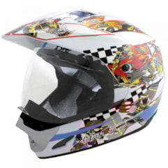 Capacete Cross Th1 Vision Cartoon Race Capacete Cross Th1 Vision Cartoon Race