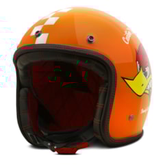 Capacete Custom Aberto Sucker Old School Vintage Chopper Classico Etceter Laranja Capacete Custom Aberto Sucker Old School Vintage Chopper Classico Etceter Laranja
