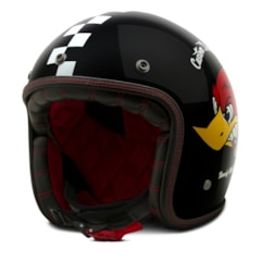 Capacete Custom Aberto Sucker Old School Vintage Chopper Classico Etceter Preto Capacete Custom Aberto Sucker Old School Vintage Chopper Classico Etceter Preto