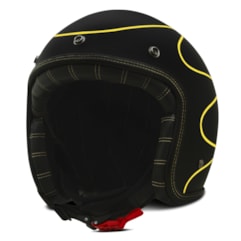Capacete Custom Faster Fosco Etceter Preto Capacete Custom Faster Fosco Etceter Preto