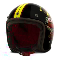 Capacete Custom Mad Dogs Etceter Preto Capacete Custom Mad Dogs Etceter Preto