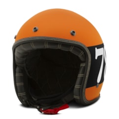 Capacete Custom Seven Eight Fosco Etceter Laranja Capacete Custom Seven Eight Fosco Etceter Laranja