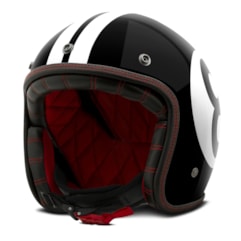Capacete Custom Snooker Etceter Preto Capacete Custom Snooker Etceter Preto