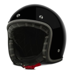 Capacete Custom Solid Etceter Preto Capacete Custom Solid Etceter Preto