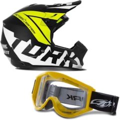 Capacete Factory Edition Neon + Óculos 788 Pro Tork Capacete Factory Edition Neon + Óculos 788 Pro Tork