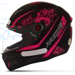 Capacete Fechado Mixs Fokker Racing Girls 2 Rosa Capacete Fechado Mixs Fokker Racing Girls 2 Rosa