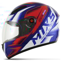 Capacete Fechado Mixs Fokker Storm 2019 Vermelho/Azul Capacete Fechado Mixs Fokker Storm 2019 Vermelho/Azul