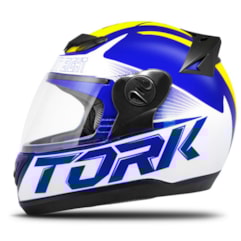 Capacete Fechado Pro Tork Evolution G7 Azul e Amarelo Capacete Fechado Pro Tork Evolution G7 Azul e Amarelo