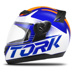 Capacete Fechado Pro Tork Evolution G7 Azul e Laranja Capacete Fechado Pro Tork Evolution G7 Azul e Laranja