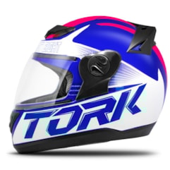 Capacete Fechado Pro Tork Evolution G7 Azul e Rosa Capacete Fechado Pro Tork Evolution G7 Azul e Rosa