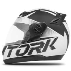 Capacete Fechado Pro Tork Evolution G7 Preto/Branco Fosco Capacete Fechado Pro Tork Evolution G7 Preto/Branco Fosco