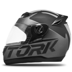 Capacete Fechado Pro Tork Evolution G7 Preto e Cinza Fosco Capacete Fechado Pro Tork Evolution G7 Preto e Cinza Fosco