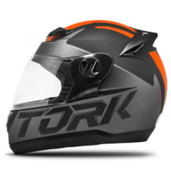 Capacete Fechado Pro Tork Evolution G7 Preto e Laranja Fosco Capacete Fechado Pro Tork Evolution G7 Preto e Laranja Fosco