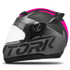 Capacete Fechado Pro Tork Evolution G7 Preto e Rosa Fosco Capacete Fechado Pro Tork Evolution G7 Preto e Rosa Fosco