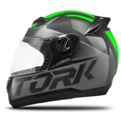 Capacete Fechado Pro Tork Evolution G7 Preto e Verde Capacete Fechado Pro Tork Evolution G7 Preto e Verde