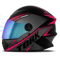 Capacete Feminino Pro Tork Fechado R8 Rosa Viseira Camaleão Capacete Feminino Pro Tork Fechado R8 Rosa Viseira Camaleão