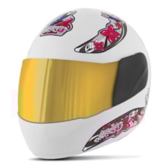 Capacete Feminino Pro Tork Liberty 4 For Girls Viseira Dourada Capacete Feminino Pro Tork Liberty 4 For Girls Viseira Dourada