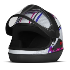 Capacete Feminino Pro Tork Super Sport Moto Butterfly Brilhante Capacete Feminino Pro Tork Super Sport Moto Butterfly Brilhante
