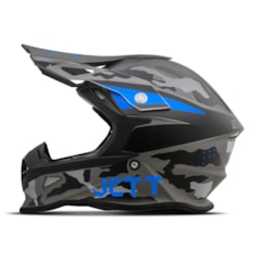 Capacete Jett Cross Fast Factory Edition 3 Azul Capacete Jett Cross Fast Factory Edition 3 Azul