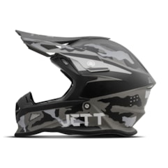 Capacete Jett Cross Fast Factory Edition 3 Cinza Capacete Jett Cross Fast Factory Edition 3 Cinza