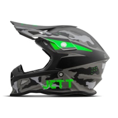 Capacete Jett Cross Fast Factory Edition 3 Verde Capacete Jett Cross Fast Factory Edition 3 Verde