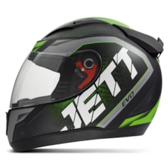 Capacete Jett Modelo Evo Line Fosco Verde Capacete Jett Modelo Evo Line Fosco Verde