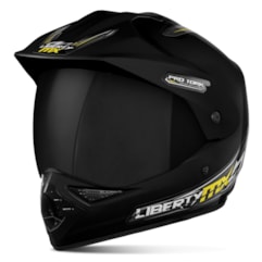 Capacete Liberty MX Pro Vision Preto Viseira Fumê Capacete Liberty MX Pro Vision Preto Viseira Fumê