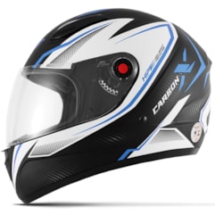 Capacete Mixs Mod. Fokker Carbon X 2019 Azul Pt Fosco Capacete Mixs Mod. Fokker Carbon X 2019 Azul Pt Fosco