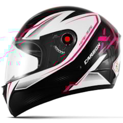 Capacete Mixs Mod. Fokker Carbon X 2019 Rosa Pt Brilhante Capacete Mixs Mod. Fokker Carbon X 2019 Rosa Pt Brilhante
