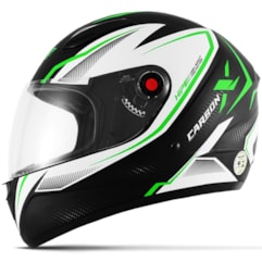 Capacete Mixs Mod. Fokker Carbon X 2019 Verde Pt Fosco Capacete Mixs Mod. Fokker Carbon X 2019 Verde Pt Fosco