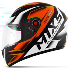 Capacete Mixs Mod. Fokker Storm 2019 Laranja Pt Fosco Capacete Mixs Mod. Fokker Storm 2019 Laranja Pt Fosco