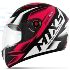 Capacete Mixs Mod. Fokker Storm 2019 Rosa Pt Fosco Capacete Mixs Mod. Fokker Storm 2019 Rosa Pt Fosco