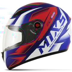 Capacete Mixs Mod. Fokker Storm 2019 Vermelho Az Fosco Capacete Mixs Mod. Fokker Storm 2019 Vermelho Az Fosco