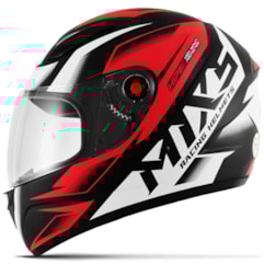 Capacete Mixs Mod. Fokker Storm 2019 Vermelho Pt Fosco Capacete Mixs Mod. Fokker Storm 2019 Vermelho Pt Fosco