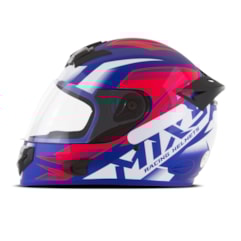 Capacete Mixs MX2 Storm Azul e Vermelho Brilhante Capacete Mixs MX2 Storm Azul e Vermelho Brilhante