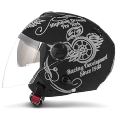 Capacete Moto Aberto Pro Tork New Atomic Highway Dreams Preto Fosco Capacete Moto Aberto Pro Tork New Atomic Highway Dreams Preto Fosco