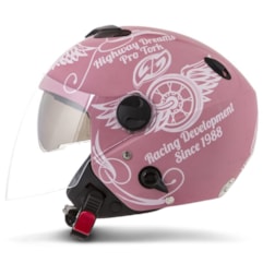 Capacete Moto Aberto Pro Tork New Atomic Highway Dreams Rosa Capacete Moto Aberto Pro Tork New Atomic Highway Dreams Rosa
