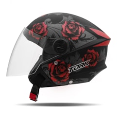 Capacete Moto Aberto Pro Tork New Liberty 3 Flowers Fosco Vermelho Capacete Moto Aberto Pro Tork New Liberty 3 Flowers Fosco Vermelho