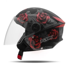 Capacete Moto Aberto Pro Tork New Liberty 3 Flowers Vermelho Capacete Moto Aberto Pro Tork New Liberty 3 Flowers Vermelho