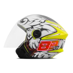 Capacete Moto Aberto Pro Tork New Liberty 3 GP 88 Fosco Amarelo Capacete Moto Aberto Pro Tork New Liberty 3 GP 88 Fosco Amarelo