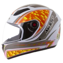 Capacete Moto Fechado Mixs Fokker Flame Vermelho/Cinza Capacete Moto Fechado Mixs Fokker Flame Vermelho/Cinza