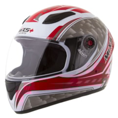 Capacete Moto Fechado Mixs Fokker Flame Vermelho/Cinza Capacete Moto Fechado Mixs Fokker Flame Vermelho/Cinza