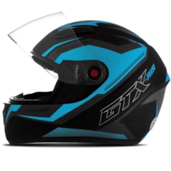 Capacete Moto Fechado Mixs Fokker GTX Azul Claro Capacete Moto Fechado Mixs Fokker GTX Azul Claro
