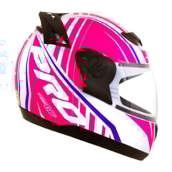 Capacete Moto Fechado Pro Tork Evolution G6 Pro Color Branco/Rosa Capacete Moto Fechado Pro Tork Evolution G6 Pro Color Branco/Rosa